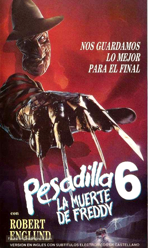 Freddy&#039;s Dead: The Final Nightmare - Argentinian VHS movie cover