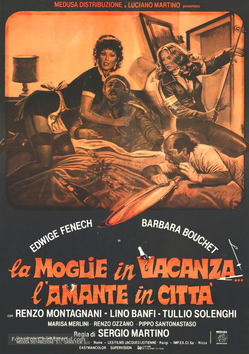 La moglie in vacanza... l&#039;amante in citt&agrave; - Italian Movie Poster