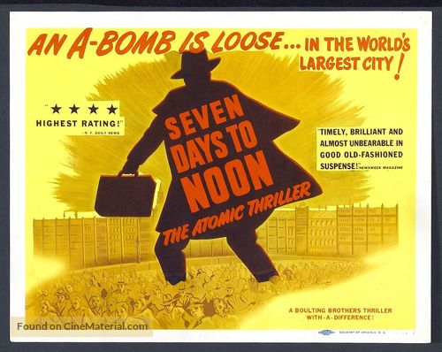 Seven Days to Noon - Movie Poster
