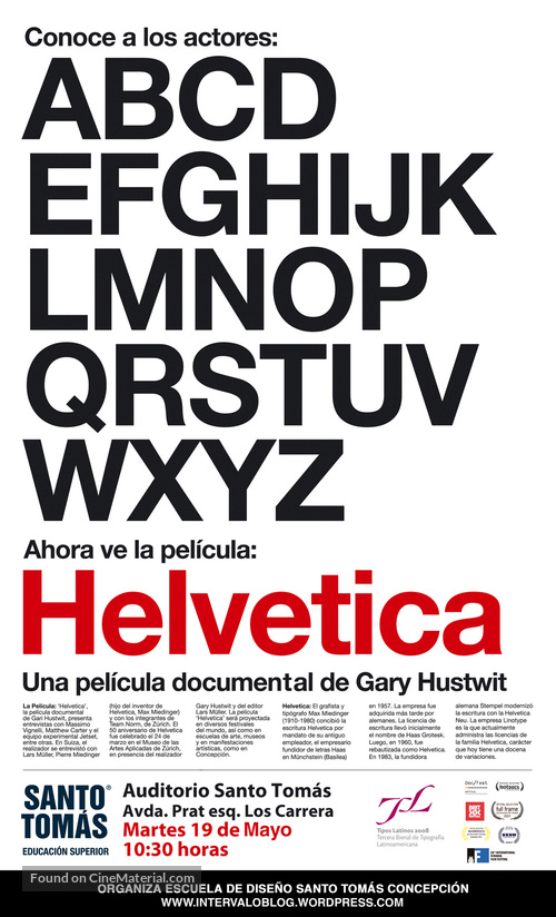 Helvetica - Chilean Movie Poster
