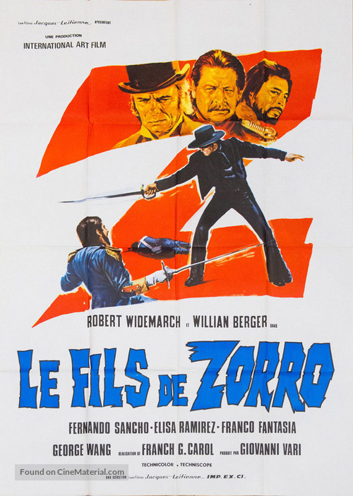 Il figlio di Zorro - French Movie Poster