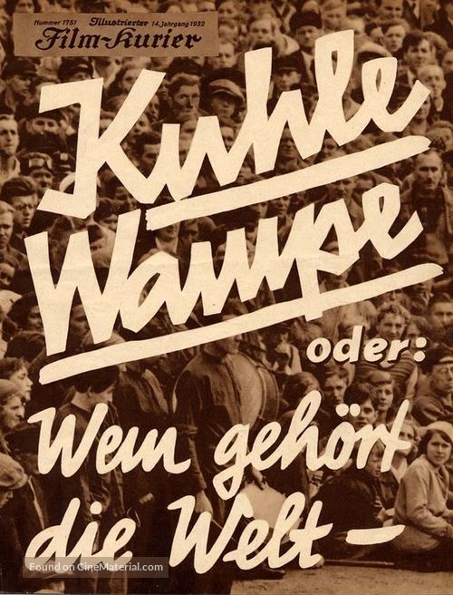 Kuhle Wampe - Wien behoort de wereld? - German poster