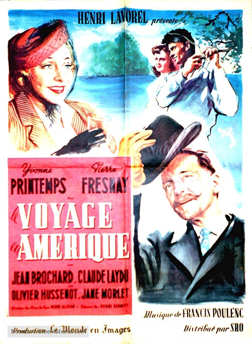 Le voyage en Am&eacute;rique - French Movie Poster