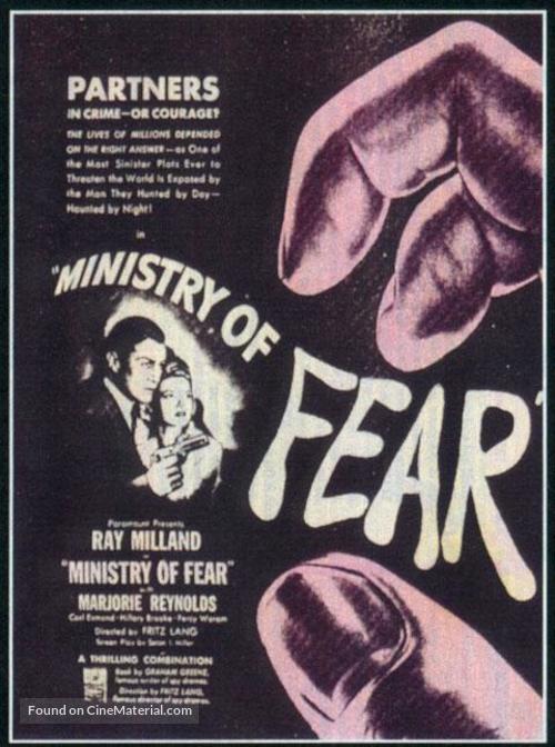Ministry of Fear - British Movie Poster