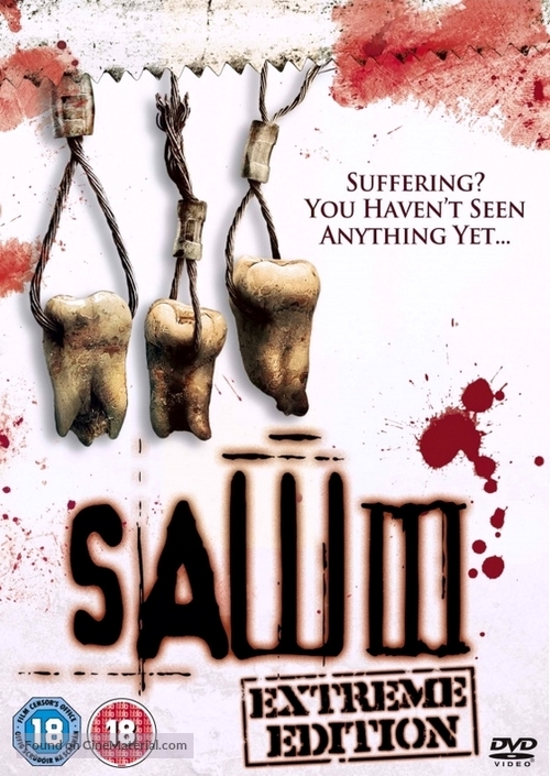 Saw III - British DVD movie cover