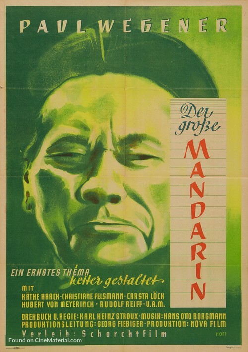 Der gro&szlig;e Mandarin - German Movie Poster