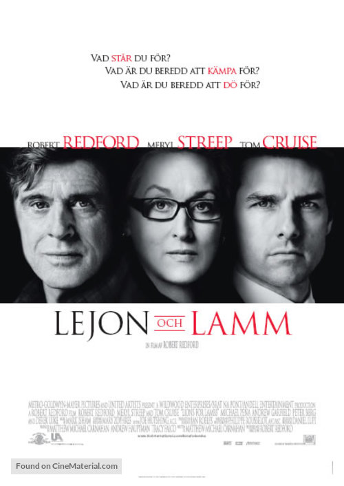 Lions for Lambs - Swedish Movie Poster