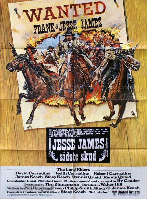 The Long Riders - Danish Movie Poster