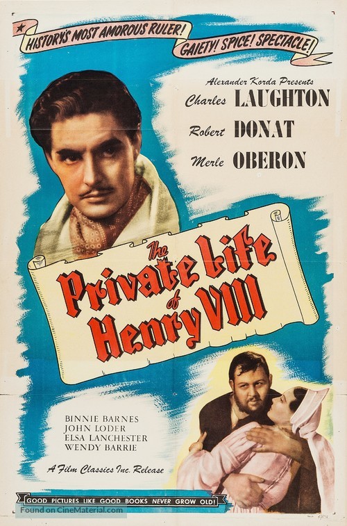 The Private Life of Henry VIII. - Re-release movie poster