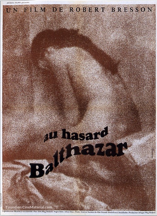 Au hasard Balthazar - French Movie Poster
