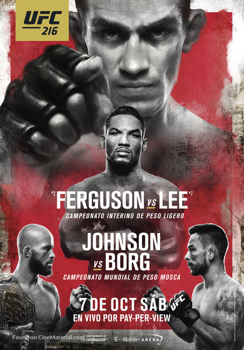 UFC 216: Ferguson vs. Lee - Mexican Movie Poster