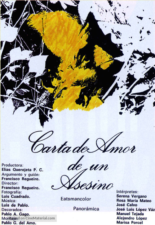 Carta de amor de un asesino - Spanish Movie Poster