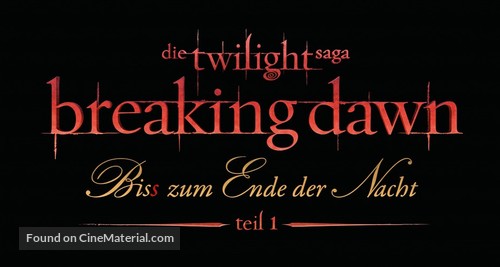 The Twilight Saga: Breaking Dawn - Part 1 - German Logo