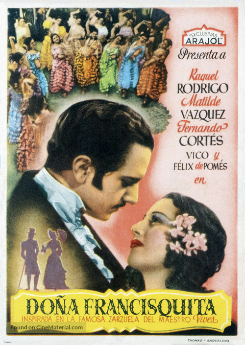 Do&ntilde;a Francisquita - Spanish Movie Poster