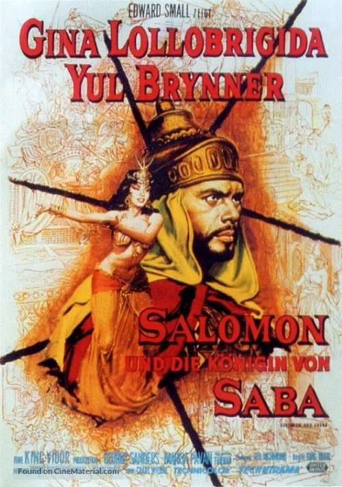 Solomon and Sheba - German Movie Poster