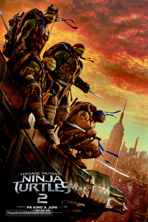 Teenage Mutant Ninja Turtles: Out of the Shadows - Norwegian Movie Poster