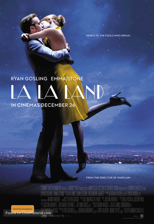 La La Land - Australian Movie Poster