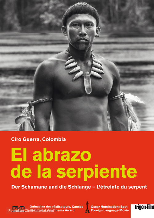 El abrazo de la serpiente - Swiss DVD movie cover