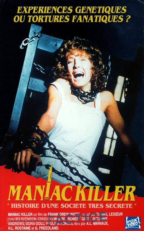 Maniac Killer - French VHS movie cover