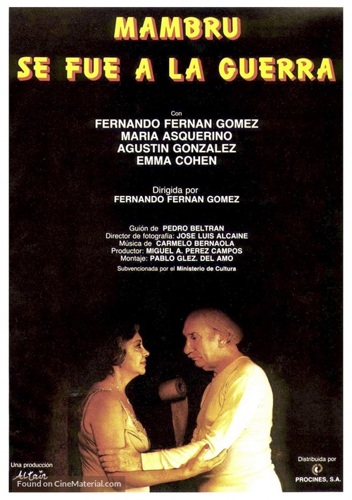 Mambr&uacute; se fue a la guerra - Spanish Theatrical movie poster