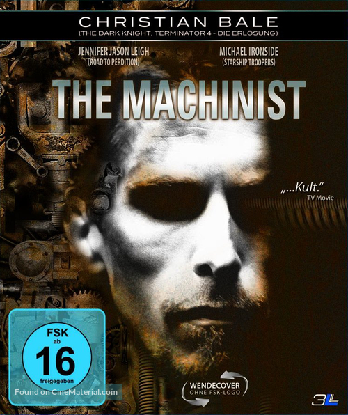 The Machinist - German Blu-Ray movie cover