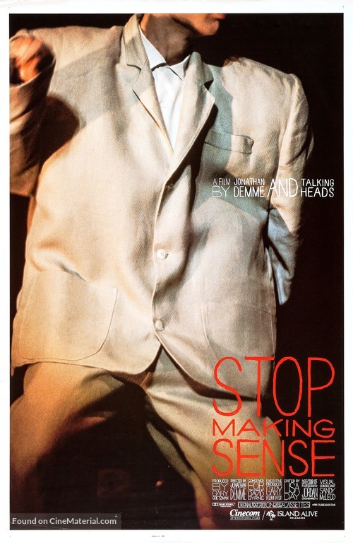 Stop Making Sense - Movie Poster