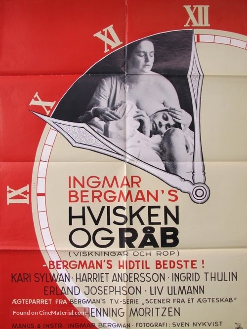 Viskningar och rop - Danish Movie Poster
