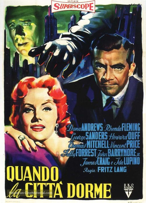 While the City Sleeps - Italian Movie Poster