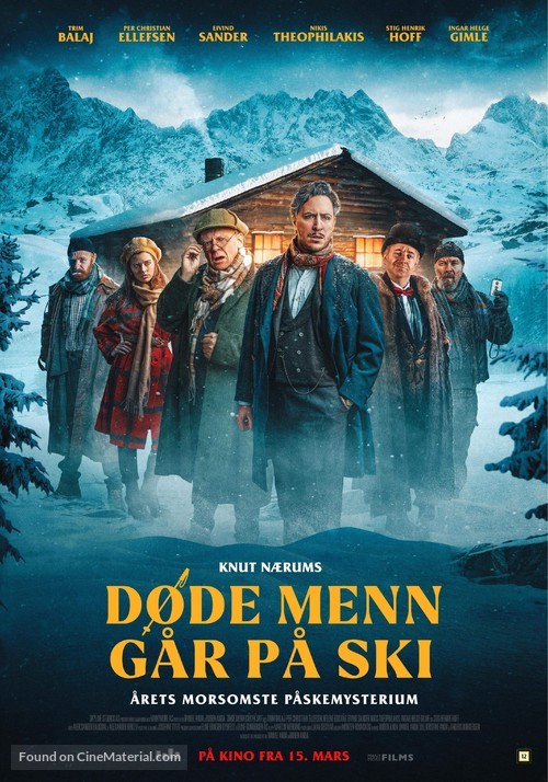D&oslash;de menn g&aring;r p&aring; ski - Norwegian Movie Poster