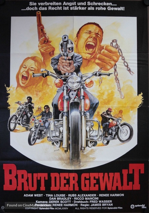 Hell Riders - German Movie Poster