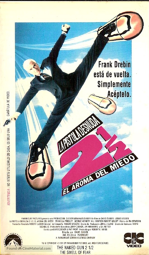 The Naked Gun 2&frac12;: The Smell of Fear - Argentinian VHS movie cover