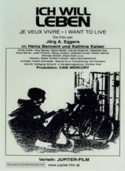 Ich will leben - Austrian Movie Poster