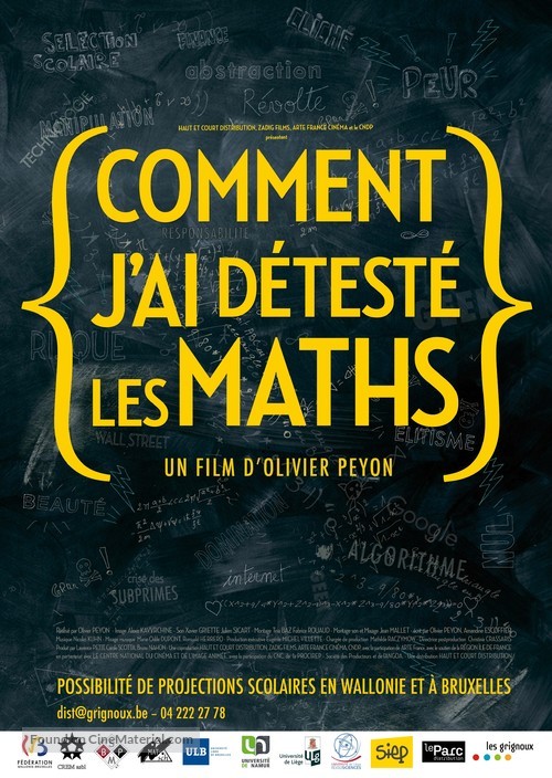 Comment j&#039;ai d&eacute;test&eacute; les maths - Belgian Movie Poster