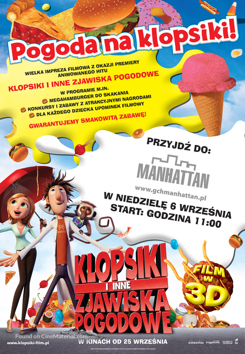 Cloudy with a Chance of Meatballs - Polish Movie Poster