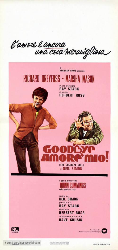 The Goodbye Girl - Italian Movie Poster