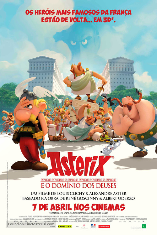 Ast&eacute;rix: Le domaine des dieux - Brazilian Movie Poster