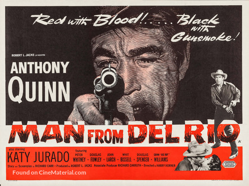 Man from Del Rio - British Movie Poster