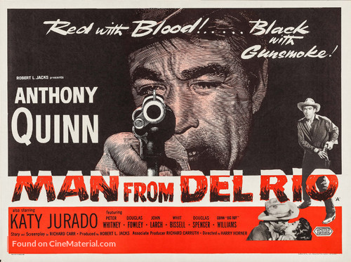 Man from Del Rio - British Movie Poster
