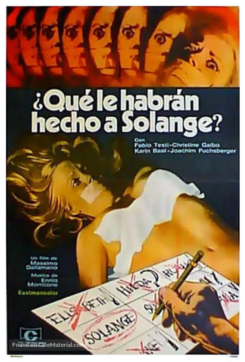 Cosa avete fatto a Solange? - Spanish Movie Poster