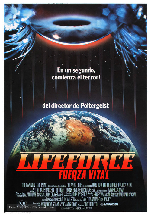 Lifeforce - Spanish Movie Poster