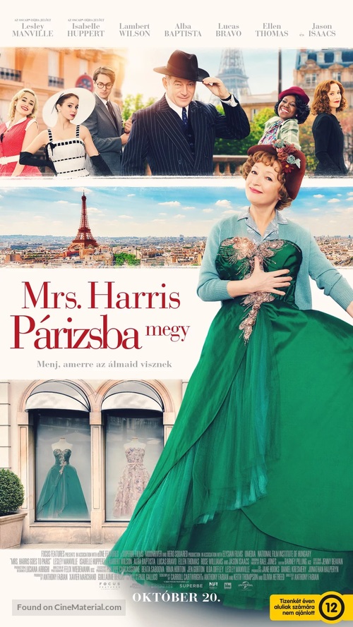 Mrs. Harris Goes to Paris - Hungarian Movie Poster