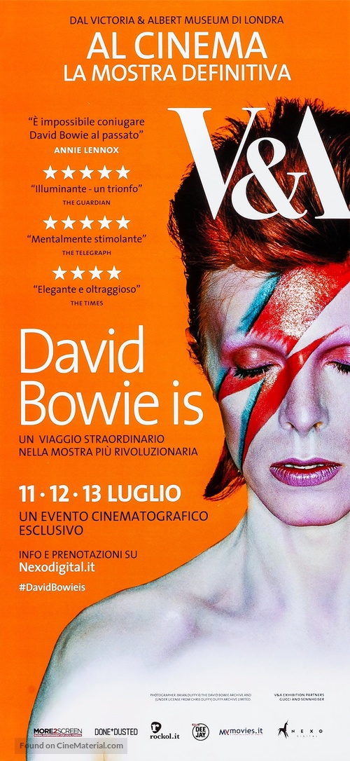 David Bowie Is Happening Now - Italian Movie Poster