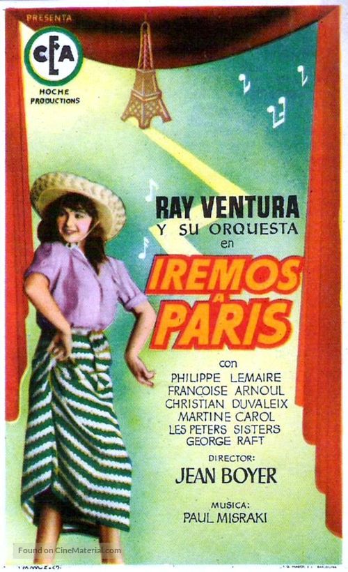 Nous irons &agrave; Paris - Spanish Movie Poster