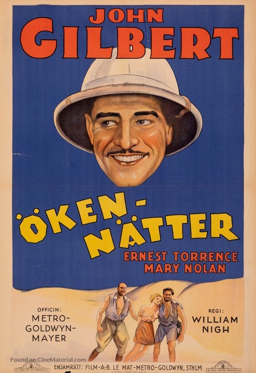 Desert Nights - Swedish Movie Poster