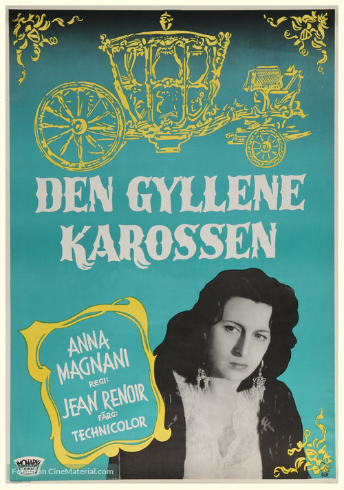 Le carrosse d&#039;or - Swedish Movie Poster