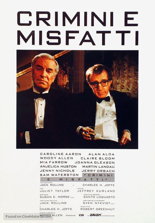 Crimes and Misdemeanors - Italian Movie Poster