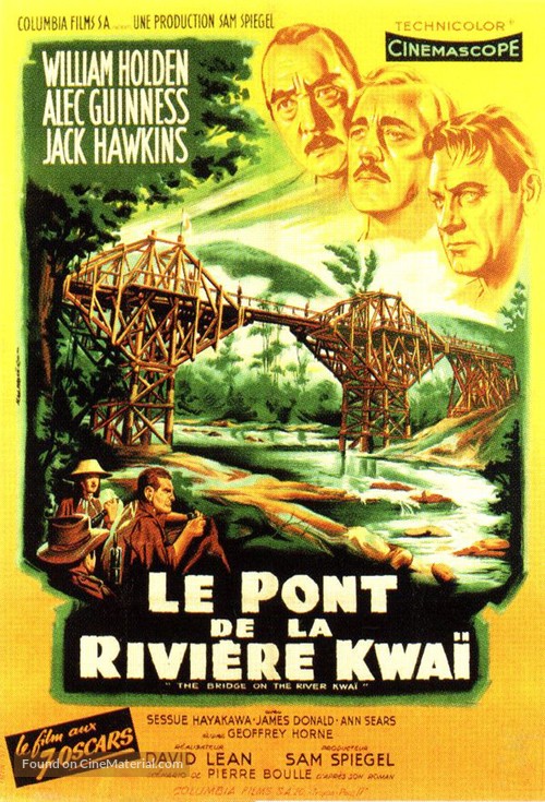 The Bridge on the River Kwai - French Movie Poster