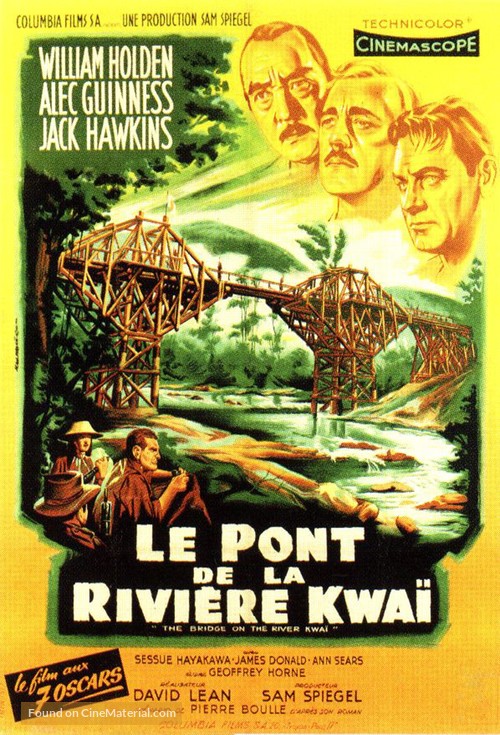 The Bridge on the River Kwai - French Movie Poster