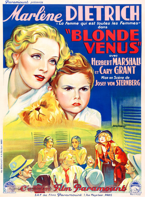 Blonde Venus - French Movie Poster