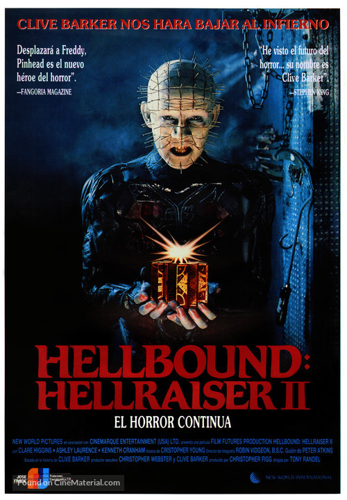 Hellbound: Hellraiser II - Spanish Movie Poster